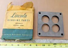 Ford Lincoln Ebj-9603-a Nos Carburetor Spacer For 1955 Cars New Oem 55 Carb