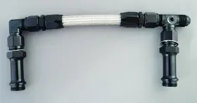 Fragola Performance Systems 920002-bl 7/8-20 Dual Inlet 4150 -6an Fuel Line Kit Black