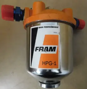 Fram Hpg1 Series Cartridge Style Fuel Filter 3/8 Inch Npt In/out Aluminum Chrome