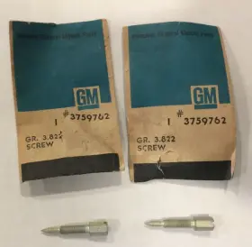 General Motors 30a-90 Two Nos Gm #3759762 Idle Mixture Screws 1959-65 Vette With Carter Wcfb 4 Barrel