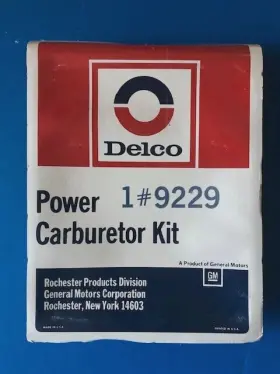 2bbl Genuine Delco #9229 Carb Repair Kit For A 1972 Chevrolet 8 Cyl With Rochester 2gv