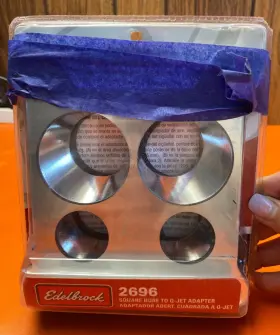 Gglaitt 2696 Edelbrock Square-bore Carburetor To Quadrajet Thermo-quad Manifold Adapter
