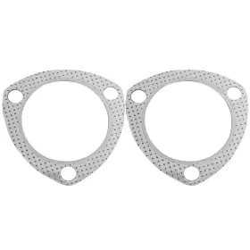 Glsowee-kmgs-236 Glsowee 2pcs Car Exhaust Gasket 3 Inch 3-bolt Pipe Flange With Ss Fire