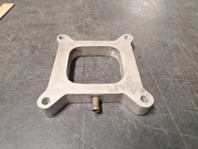 Good Speed S2103b 1 Inch Vintage Aluminum 4bbl Carb Carburetor Spacer Open Port With Vacuum