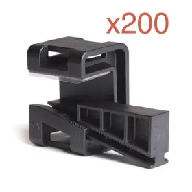 Hellermanntyton 151-01567 151-01566 Cable Tie Wedge Clip .16 - .35 Thick Panels Blk With 200pk
