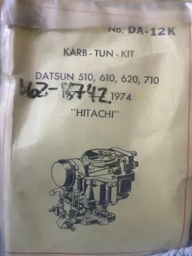 Hitachi Da-12k Karb-tun-kit. Da-12k. Datsun 510 610 620 710. 73-74