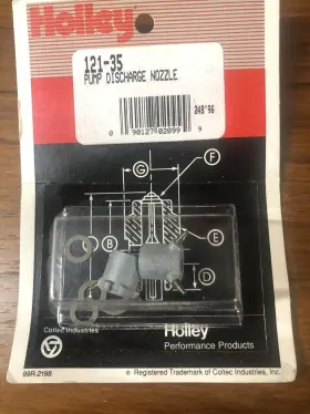 Holley 121-35 Pair Tube Style Accelerator Pump Discharge Nozzle Nos