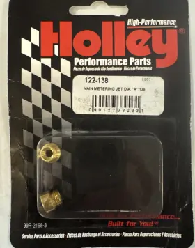Holley 122-138 Standard Main Metering Carburetor Alcohol Jet 5/16-32 Thread .138