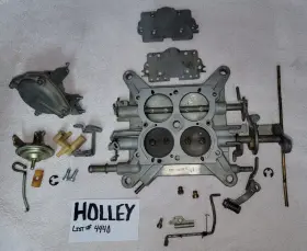 12r3876-b Holley 4-barrel Carburetor Parts And Baseplate From Mopar List #4440 1