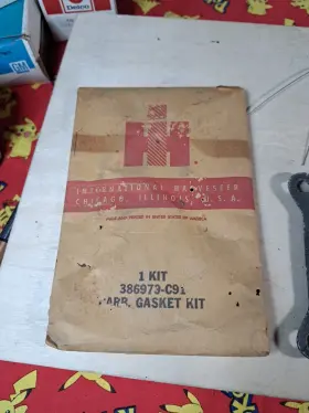 International 386979c91 Nos Harvester Carburetor Gasket Kit