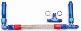Jegs 100827 Dual Feed Fuel Line Log Kit For Demon Standard Carburetors -06an