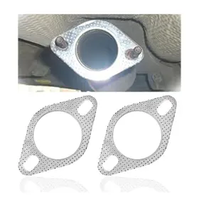 Joycourt-kkrh81 Joycourt 2pcs Car Exhaust Gasket Ultra Seal 2-bolt 2.5-inch 2.5in Silver