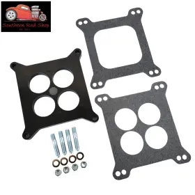 Key Rod & Kustom K9139 1/2 Inch Ported 4 Barrel Center Phenolic Carburetor Spacer Chevy Ford Holley Demon