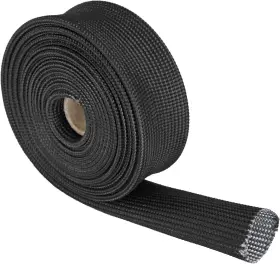 Ledaut Ldfhg25300 Fiberglass Heat Wrap Wire Shield Sleeve- 1 Inch Idx 10&apos Black