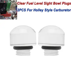 Lenkdou Mp12-002-0023tid Pair Clear Fuel Level Sight Bowl Plug For Holley Carburetor 5/16 Inch -24 Thread