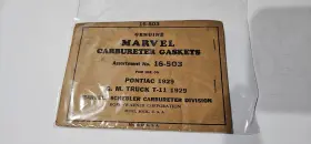Marvel 16-503 Nos Genuine Carburetor Gasket Set 1929 Pontiac Gm Truck T-11