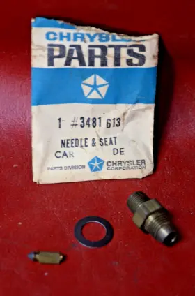 Mopar 3621259 Nos 3481613 Carburetor Jet Needle &seat Dodge Chrysler Plymouth Carb Oem