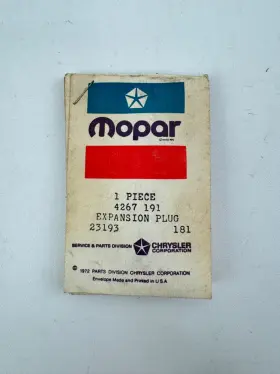 Mopar 4267191 Expansion Plug Dodge Lot Of 6