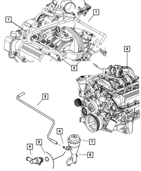 Mopar 53013758ab Genuine Crankcase Vent To Air Clean - Tube