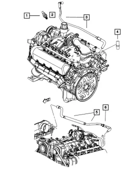 Mopar 53032090af Genuine Crankcase Vent To Air Clean - Tube