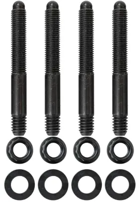 37963 Moroso Carburetor Stud Kit 2.5 Inch X 5/16 Black Bullet Nose 12pt