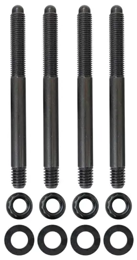 37964 Moroso Carburetor Stud Kit 3.5 Inch X 5/16 Black Bullet Nose 12pt