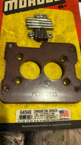 64948 Moroso 64948. Two Barrel Half Inch Phenolic Carburetor Spacer
