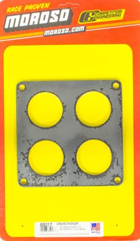 65017 Moroso Performance Products For 4500 Carburetor Spacer - 4 Hole Plenum 1/2in Wood