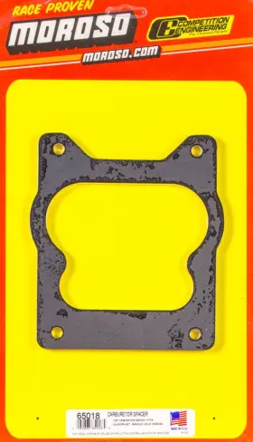 65018 Moroso Performance Products For Quadrajet Carburetor Spacer - Open Plenum 1/2in Wood