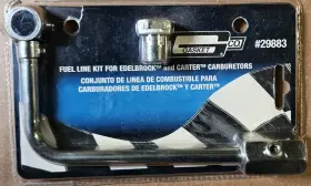 Mr Gasket 29883 Chrome Plated Fuel Line For Edelbrock / Carter Afb Carburetors