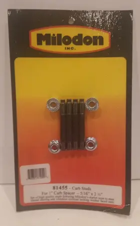 Nos 81455 Mildon #81455 Carb Studs 1 Inch Spacer 5/16 X2 1/2
