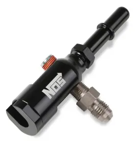 Nos/nitrous Oxide System 17002nos Late Model Billet Fuel Line Adapter - Fits 3/8 Inch Rail