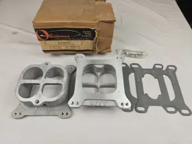 Offenhauser 6040 Carburetor Intake Ram Adapters #6040 Tunnel Dual Carb Offy