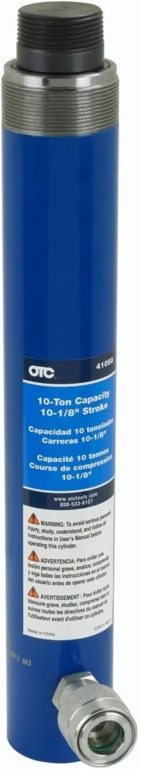 Otc 4105a Tools 10-1/8 Inch 10 Ton Straight Single-acting Spring Return For Ram