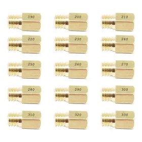 Oxcano Oxhyqxlb-190330-15 15pcs Carburetor Main Jets For Mikuni Vm/tm/tmx #190-#330