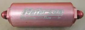 Peterson 09-0611 600 Series Fuel Filter -8an In/out Red Alum 45 Micron