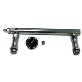 Hr0465 Pirate Mfg Billet Aluminum Holley 4150 Double Pumper Fuel Line Log Clear Anodized With Black