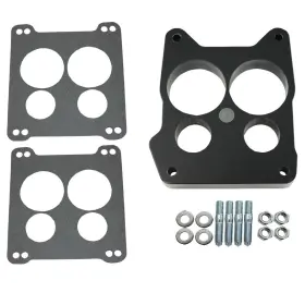Pirate Mfg Hr0974 1 Inch Phenolic Carburetor Spacer Quadrajet 4-bbl Hole Ported With Gaskets And Hardware