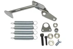 Pirate Mfg Sp6056 Chrome Throttle Return Cable Bracket Spring Kit Holly 2300 4150 4160 2bbl 4bbl