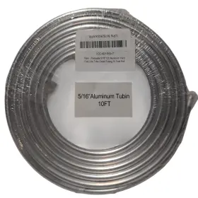 Podavelle A-018 5/16 Metal Fuel Line Inch Od Aluminium 10ft Silver