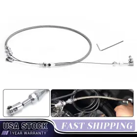 Pqy Pqy-tcb03 Universal 24 Inch Stainless Steel Throttle Cable Braided For Ford Gm Mustang 302