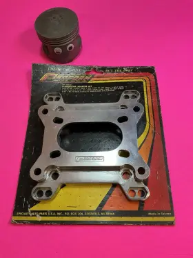 Proform Sap-66252 Carburetor Adapter 2bbl To 4bbl Vintage New Old Stock Chrome