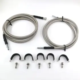 Qhhr Rg2g5j Stainless Steel Braided Fuel Lines Kit 819-816 Fit For Chevrolet Silver