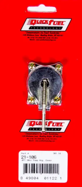 Quick Fuel Technology 849804014376 21-106qft - Qft Aluminum 30cc Pump H Sg. Cover Assy