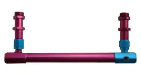 Racing Power Co-packaged R2158 Co-packaged - Holley 4150 Aluminum Fue L Log Red/blue