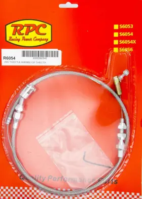 Racing Power Co-packaged R6054 Co-packaged - Stainless Throttle Cable 24in