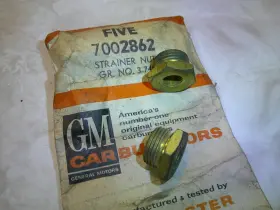 7002862 Rochester 2 Nos Carburetor Fuel Inlet Strainer Nuts 1951 1952-1963 Oldsmobile 7002862 Rochester 2 Nos Carburetor Fuel Inlet Strainer Nuts 1951 1952-1963 Oldsmobile