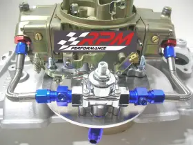 Rpm Rpm5030c Holley Carb Carburetor Braided Fuel Line Pressure Regulator Kit 4150 Red Blue