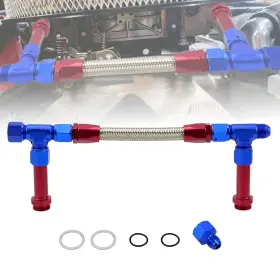 Rulline Us-fl013-b Dual Feed Fuel Line Kit 8 An Without Pressure Gauge Red Blue