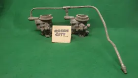 Solex Le-58 32pbi-5 Carburetors Pair For Jaguar 2.5 Mark 2 Ii With Fuel Line